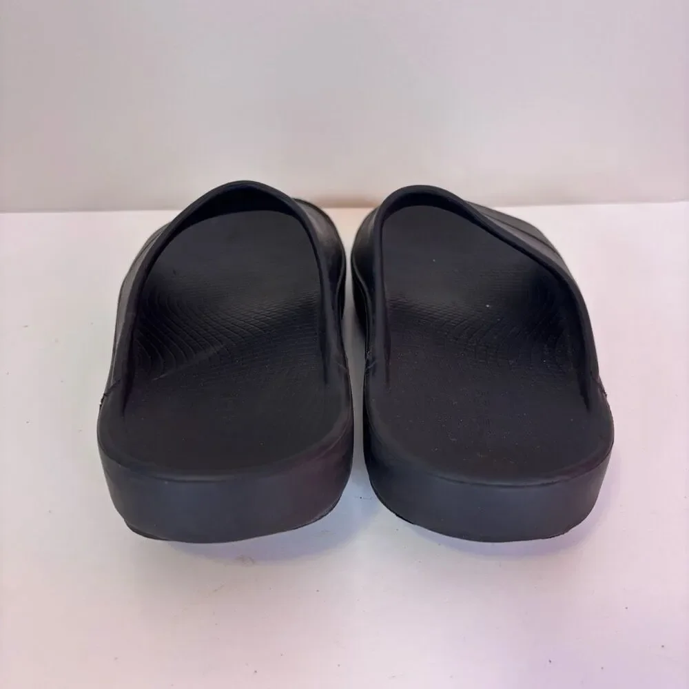 Oofos Men's Black Slide Comfort Sandals Men's 10,‎ Women's 12